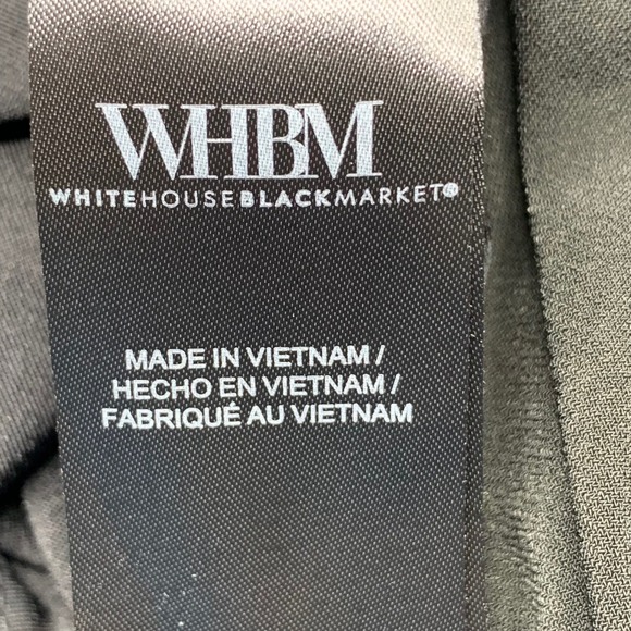 White House Black Market Black Mini Asymmetrical Ruched Sheath Dress Size‎ 8 - Picture 9 of 10